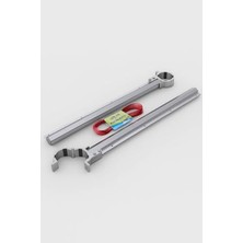 Cekar Store Made Balkon Çamaşır Kurutmalığı, Alüminyum, Yuvarlak, Sabit, Yüksek Kalite, Dayanıklı Çamaşırlık, 6 m Kaplamalı Ip Dahil