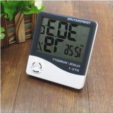 Cekar Store Htc-1 Duvara Asılabilen Saatli Sıcaklık ve Nem Ölçer Termometre Higrometre