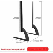 Cekar Store Evrensel Masaüstü Tv Standı, 32-75 Inç, Metal, Siyah, Vesa 100X100-800X600 Mm, 50 kg Taşıma Kapasitesi, Ayarlanabilir Yükseklik