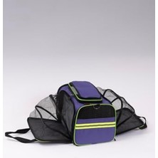 Cekar Store Yıkanabilir Kedi ve Köpek Çantası Hawaii Fileli Kedi Omuz Cantası Model (Mor)