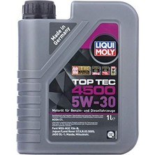 Cekar Store Liqui Moly Top Tec 4500 5W-30 1 Litre Otomotiv Bakım Ürünü