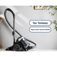 Homend Hepa Filtre Multi Siklon Ultra Güçlü Toz Torbasız Süpürge
