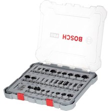 Cekar Store Bosch 30 Parçalı Freze Seti Karışık (Ahşap Için, 8 mm Şaftlı Üst Freze Aksesuarı)