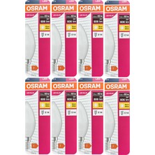 Avarson (8 Adet) Ledvance 7,5W Sarı Işık (2700K) E14 Duylu (Ince Duy) LED Ampul