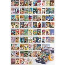 Cekar Store Vintage Çizgi Film Kapakları Temalı 81 Adet Duvar Poster Seti, Özel Tasarım Kutulu (GGK-K065)