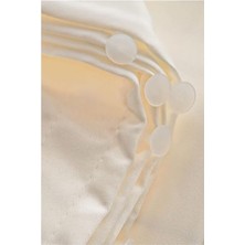 Cekar Store Hazır Saten Güneşlik Perde Ekru Renk (210X190CM)