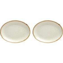 Daisy Home Porland 04ALM001574 Seasons Kayık Tabak, Porselen 2li Paket