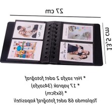 Cekar Store Instax Spiralli Polakart Fotoğraf Albümü, 6X9CM, 68 Fotoğraf Kapasitesi (Beyaz)