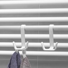 Cekar Store Orret Home 2’li Çift Kancalı Plastik Havlupan Askısı – Dolap ve Petek Uyumlu Askı Aparatı, Pratik Havlu ve Giysi Askısı, Delmeden Takılan Banyo Askılığı, Dayanıklı Plastik Kanca Seti