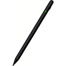 Daisy Home Dokunmatik Stylus Kalem LED Göstergeli Manyetik Gövdeli Type-C Şarjlı Hassas Uçlu Çizim ve Not Alma Kalemi Tüm Touchscreen Cihazlarla iPad ile Uyumlu | ZR61 (Siyah)