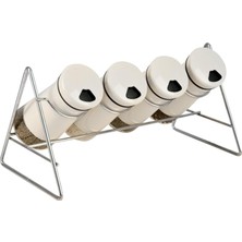 Daisy Home Setabıanca STAG-302 Kitchen Baharat Seti Stand Krem, 4lü