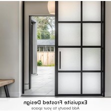 Cekar Store Pencere Gizlilik Filmi, Statik Yapışan Pencere Filmi, Opak Uv Engelleyici Vinil Pencere Filmi, Cam Kapı Banyo Ofis Oturma Odası Için 17,4 x 78,1 cm