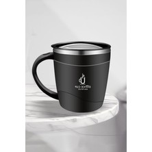 Cekar Store 304 L Çelik Siyah Sıcak Soğuk 500 ml Kahve El Termos Kupa Mug CIN558SY