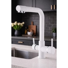 Arıtmalı Mutfak Eviye Bataryası Beyaz