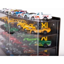 Cekar Store Pleksi Kapak 48 Araçlık 1/64 Hotwheels, Matchbox Uyumlu Hobi Oyuncak Araba Rafı Koleksiyon Model Araba Garajı