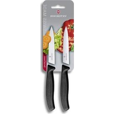 Cekar Store Victorinox Mutfak Bıçağı Swiss Classic Bıçağı 1 Dalga Plus 1 Normal Siyah Blister Uzunluk: 10 Cm, 6.7793.B