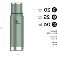 Cekar Store Stanley Adventure To-Go Termos, Yeşil (Hammertone Green), 0.74 Litre