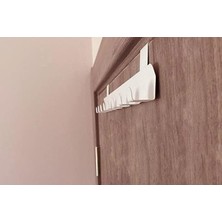 Cekar Store Metal Beyaz Amerikan Kapı Arkası Askılık Organizer Askılık ve Banyo Kapı Arkası Askılık MT60B