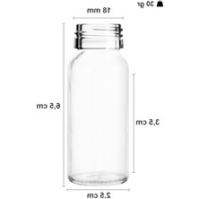 Cekar Store Afracam 10 ml Çelik Roll On Şişesi 10 cc Sızdırmaz Siyah Kapaklı Cam Şişe 2 Adet (Şeffaf, 10)