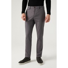 D'S Damat Twn Slim Fit Antrasit Armürlü Chino Pantolon 6ECC3S208232M