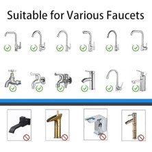 Daisy Home 2 Adet Musluk Başlığı Seti – 360° Döner Su Tasarruf Başlığı,kireç Önleyici,tazyikli Akış, Uyumlu Musluk Aparatı, Filtreli Musluk Başlığı 360 Derece Dönen Pas, Tortu, Kireç Önleyici (2)