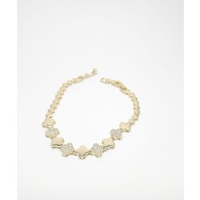 CM Jewelry Ikonik Tasarım Yonca Çelik Bileklik