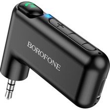 Cekar Store Borofone Wireless Bluetooth 5.0 3.5mm Jack Aux Araç Ses Aktarım Kiti Adaptör Bluetooth Çevirici Araba Hoparlör Kulaklık Için Taşınabilir Kablosuz Ses Araç Kitleri Adaptörü BC42