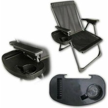 Cekar Store Kamp Sandalyesi Için Bardaklık, Siyah Renk, Portatif Içecek Tutucu, Katlanabilir Sandalye Aksesuarı