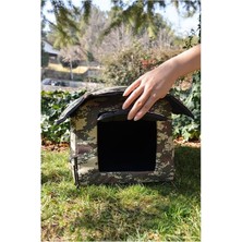 Cekar Store Kamuflaj Desen Kedi Evi Isı ve Yağmur Korumalı