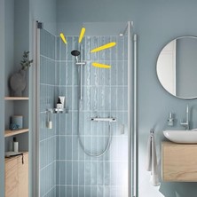 Cekar Store Grohe Vitalio Start 110 El Duşu, 3 Akışlı (Masaj, Yağmur & Jet), Smartswitch, 110MM Yuvarlak Duş Başlığı, Silikon Halka, Kireç Önleyici Sistem, Krom, 26031001