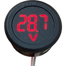 Cekar Store Yuvarlak Voltmetre Dc 4-100V Karavan Motosiklet Için Uygun