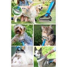 Cekar Store Metal Uçlu Köpek Kedi Uzun Tüy Bakım Tarağı Tüy Topak Kıtık Açıcı Tarak 1 Adet