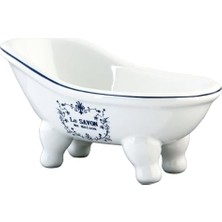 Daisy Home Batubssw Aqua Eden Mini Seramik Terlik Küvet, 13,5 cm x 7,5 cm x 9,5 Cm, Beyaz