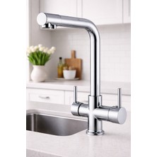 Vitkar Su Armatür Arıtmali Mutfak Eviye Bataryası Inox