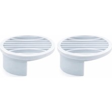 Cekar Store 2 Li Yuvarlak Gider Süzgeci ve Koku Önleyici Kapak, Banyo, Mutfak, Duş ve Zemin Giderlerinde Kullanıma Uygun, 10 cm Çap, Dayanıklı Plastik, Saç ve Atık Tutucu Izgaralı Tasarım, Kolay Temizlik