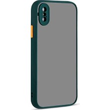 Daisy Home Xs Max 6.5 ile Uyumlu Kılıf Kamera Korumalı Mat Kapak Koyu Yeşil
