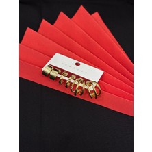 Melisa Takı & Aksesuar 316L Çelik Jewelry Gold Renk 6lı Set Zirkon Taşlı Küpe