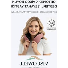 Cekar Store Ortopedik Boyun Yastığı Visco Boyun Destekli Seyahat Boyun Yastığı Araba Ev Uçak Taşınabilir