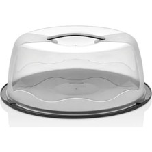 Daisy Home Geçmeli Kilitli, Kapaklı ve Kulplu Yaş Pasta, Kek Taşıyıcı, Mutfak Saklama Için Yuvarlak Fanus, Bpa Içermeyen Kek Fanusu, Börek, Çörek Saklama Kabı, Cupcake, Turta Taşıma Kutusu (1, Gri, 12×28)