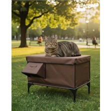 Cekar Store Reyo Dış Mekan Kedi Evi, Isı Yalıtımlı,kahverengi, Su Geçirmez, Rüzgar Geçirmez, 52X32X30 Cm, Alüminyum Folyo Izolasyonlu