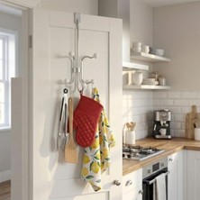Cekar Store Orret Home 5 Kancalı Tekli Amerikan Kapı Arkası Krom Askılık – Kapıya Asılabilir Metal Askı, Kapı Üstü Askılık, Bornoz Havlu Çanta Askısı, Parlak Krom Organizer (Krom)