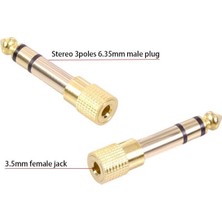 Daisy Home 5844 6.3 mm Erkek To 3.5 mm Dişi Çevirici Dönüştürücü Adaptörü