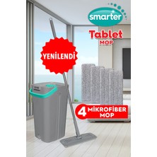 PremiumPort Gri Renkli 4 Parça Temizlik Seti, Pratik ve Kullanışlı Paspaslar