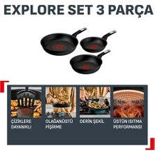 Cekar Store Tefal Explore Fusion Core Tava Set 20/24/28CM