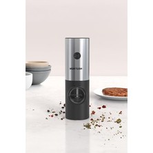 Cekar Store Pilli LED Işıklı Otomatik Ayarlanabilen Tuz ve Karabiber Baharat Öğütücü