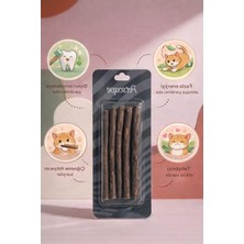 Cekar Store Matatabi Kedi Çiğneme Çubuğu Doğal Matatabi Kedi Oyuncağı Natural Dental Chew Stick (12, Kahverengi)