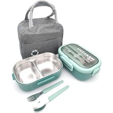 Cekar Store Isı Yalıtımlı Termal Çantalı Çelik Lunch Box – Bpa’sız, Sızdırmaz, Çok Bölmeli Yemek Kabı Su Yeşili