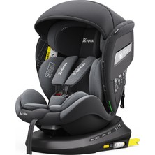 Yoyko Rich Alarmlı 360° Dönebilir Yatabilir 90° Kilitlenir I-Size 0-36 kg Oto Koltuğu Isofıx/sıp/latch Gri