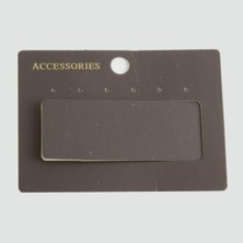 Zero Land Muratech 6 Delikli Pencereli Küpe Kartı 200 Adet-Koyu Gri