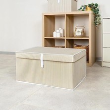Cekar Store Pazar Kapısı Çok Amaçlı Düzenleyici Kapaklı Sandık Tipi Kutu Hurç Organizer (60 x 40 x 30, Kahverengi)
